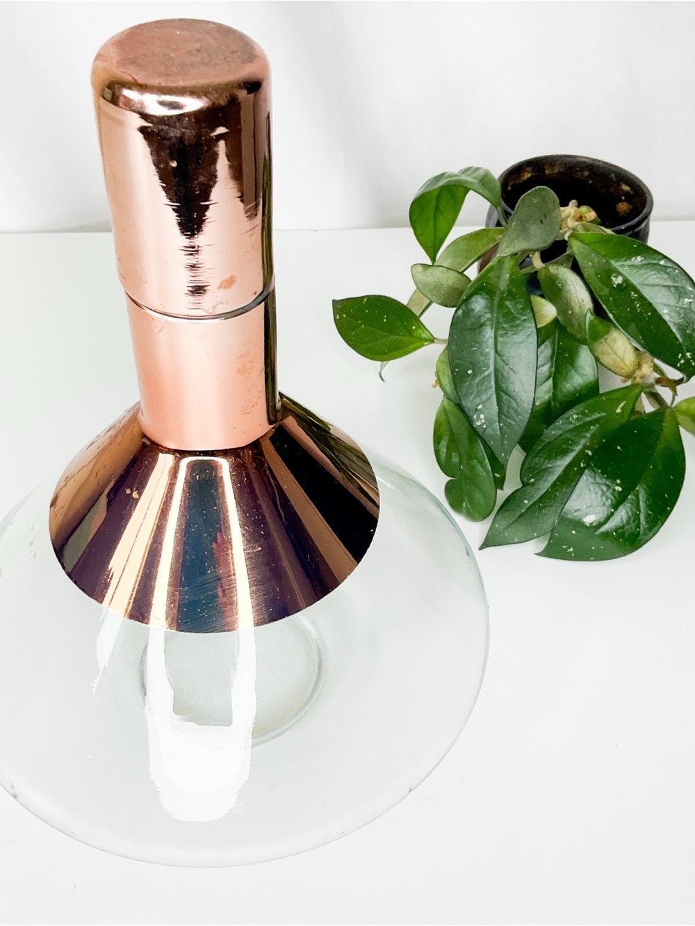 MCM VINTAGE Rose Gold Glass Decanter
